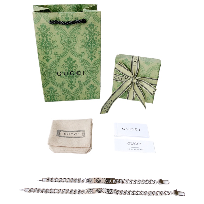 Gucci Jewelry Bracelet Silver Unisex Women Men Fashion