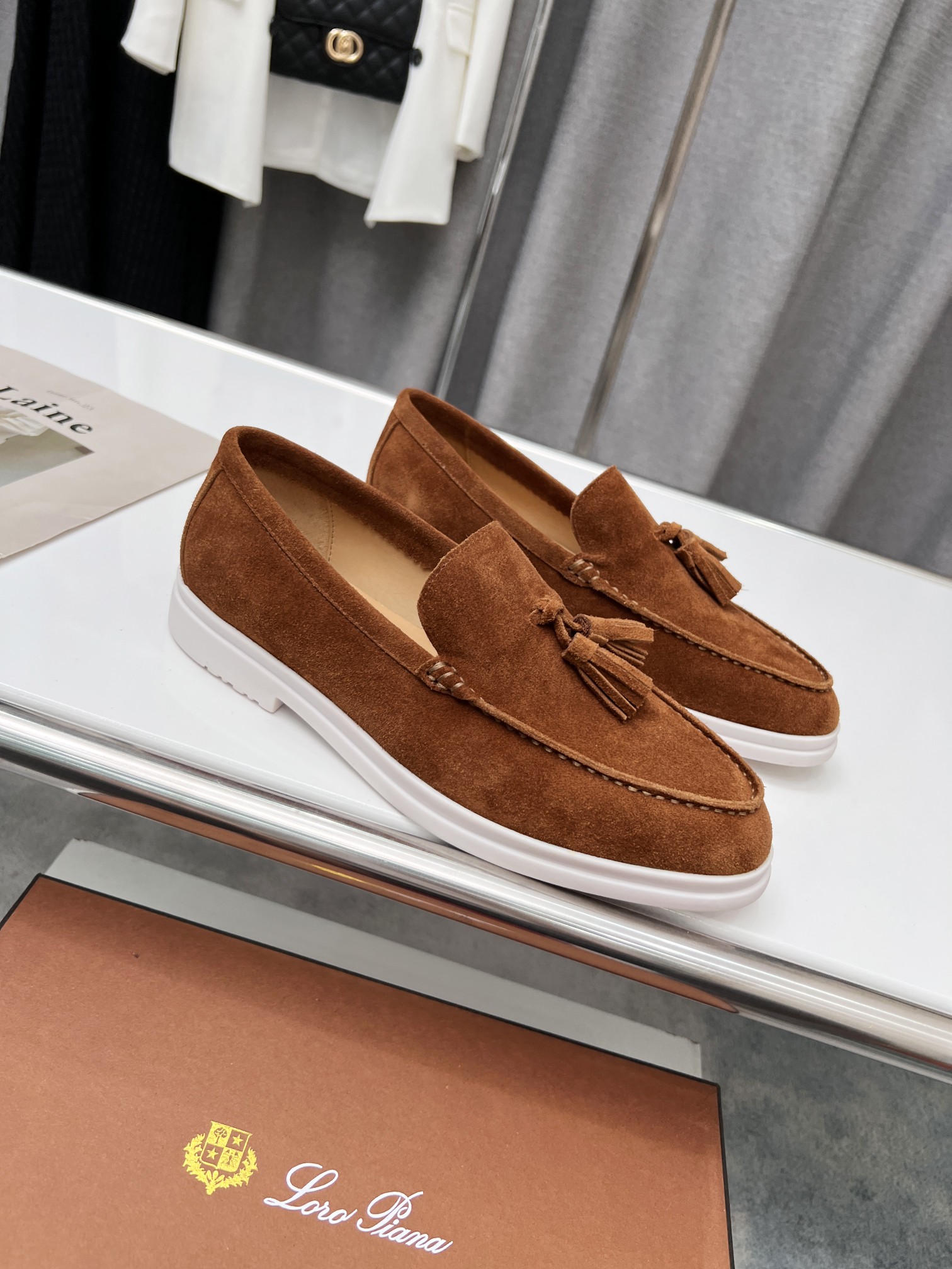 Precio de fábrica .Loro Piana* Top genuino grado borla de los hombres nueva compra original 1:1 répl