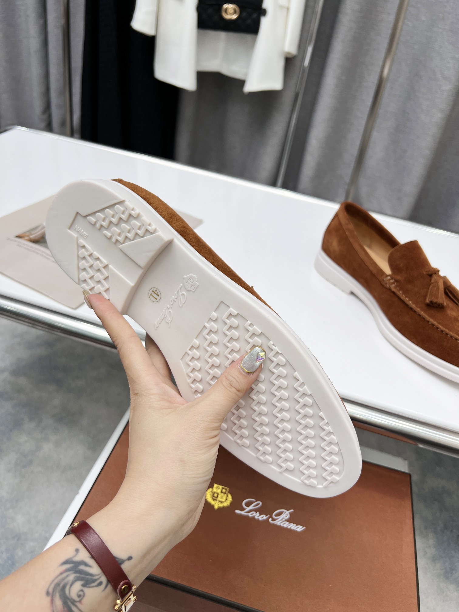 Precio de fábrica .Loro Piana* Top genuino grado borla de los hombres nueva compra original 1:1 répl