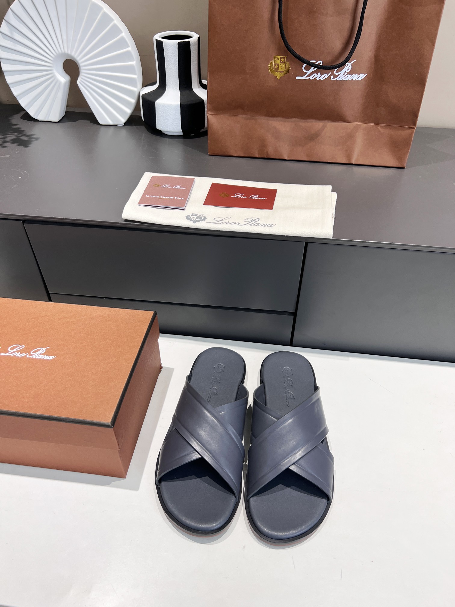 precio de fábrica .Loro Piana * grado superior auténtica zapatillas de los hombres nuevos comprar or