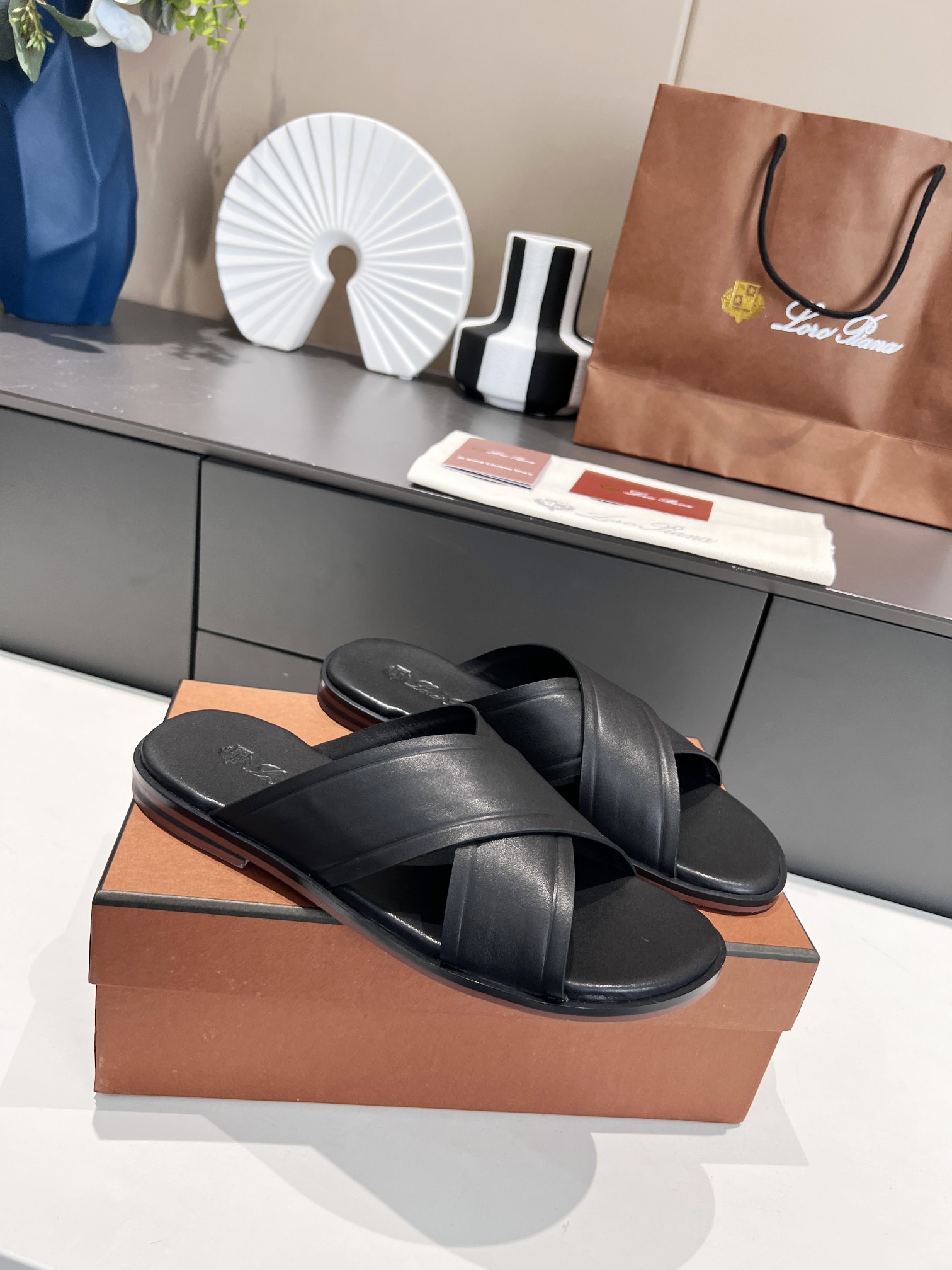 precio de fábrica .Loro Piana * grado superior auténtica zapatillas de los hombres nuevos comprar or