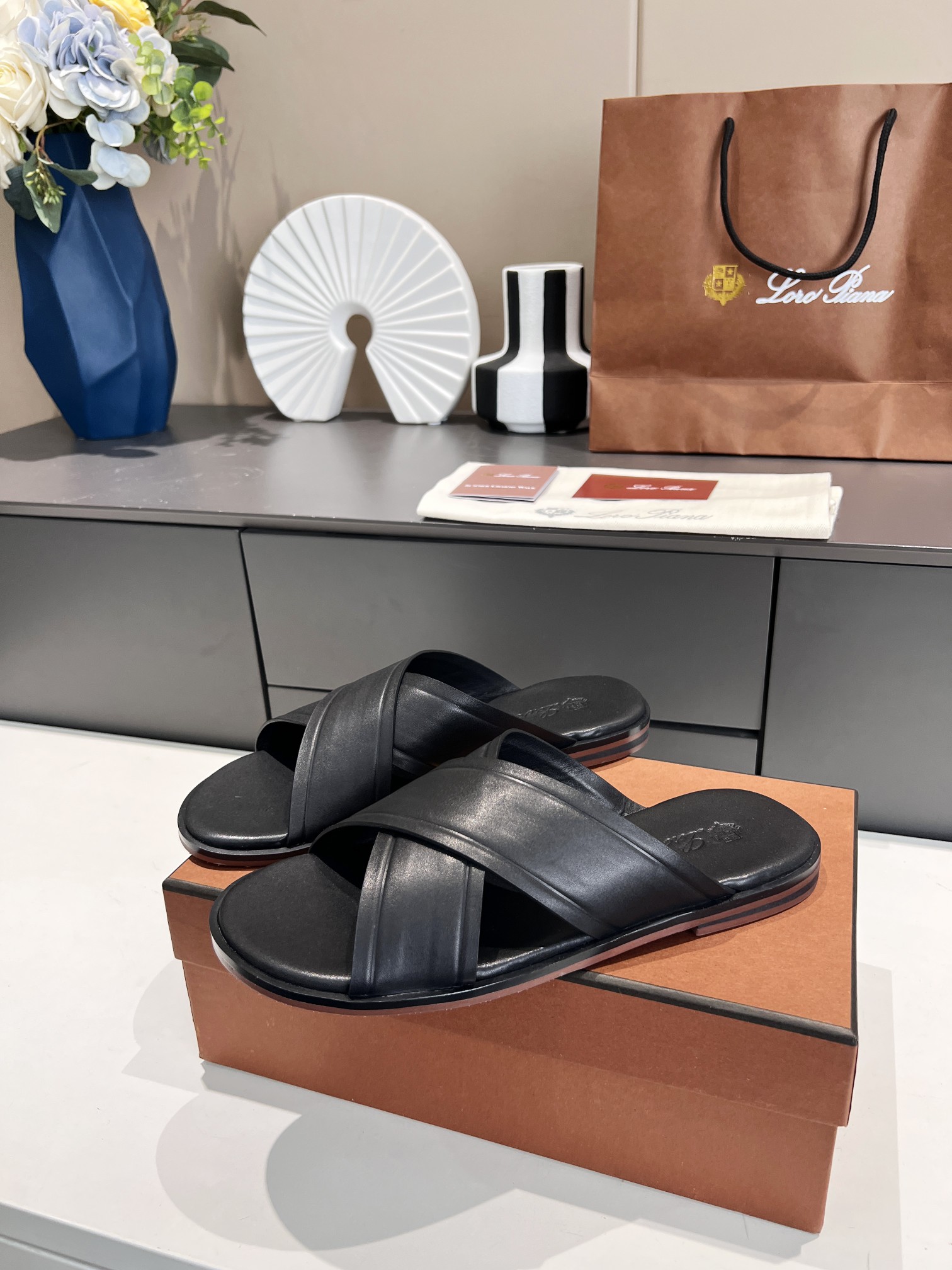 precio de fábrica .Loro Piana * grado superior auténtica zapatillas de los hombres nuevos comprar or