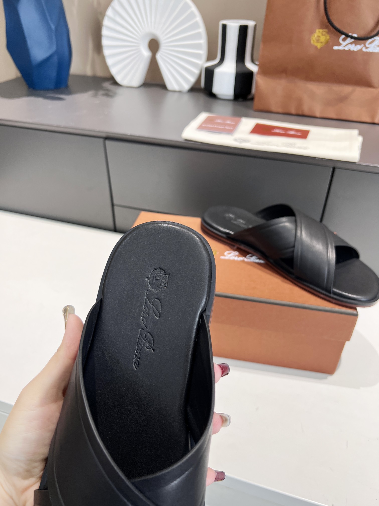 precio de fábrica .Loro Piana * grado superior auténtica zapatillas de los hombres nuevos comprar or
