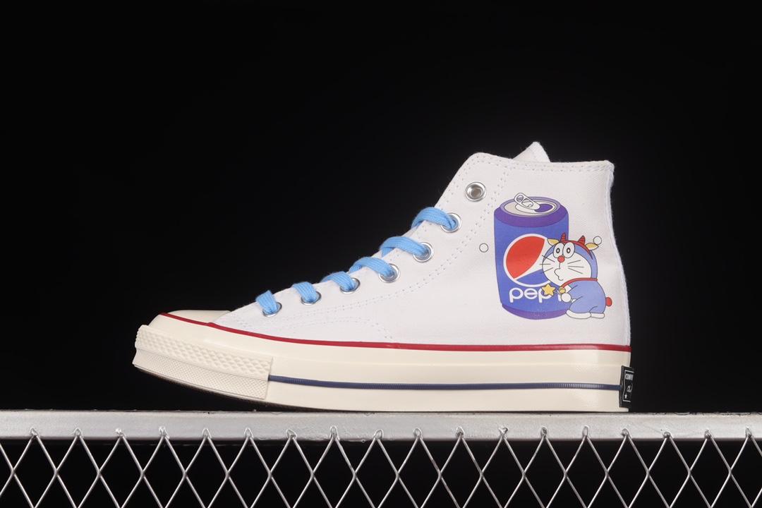 G0 Converse Chuck 1970s 匡威动漫联名 哆啦A梦 经典涂鸦限定款三星标帆布鞋 162056C