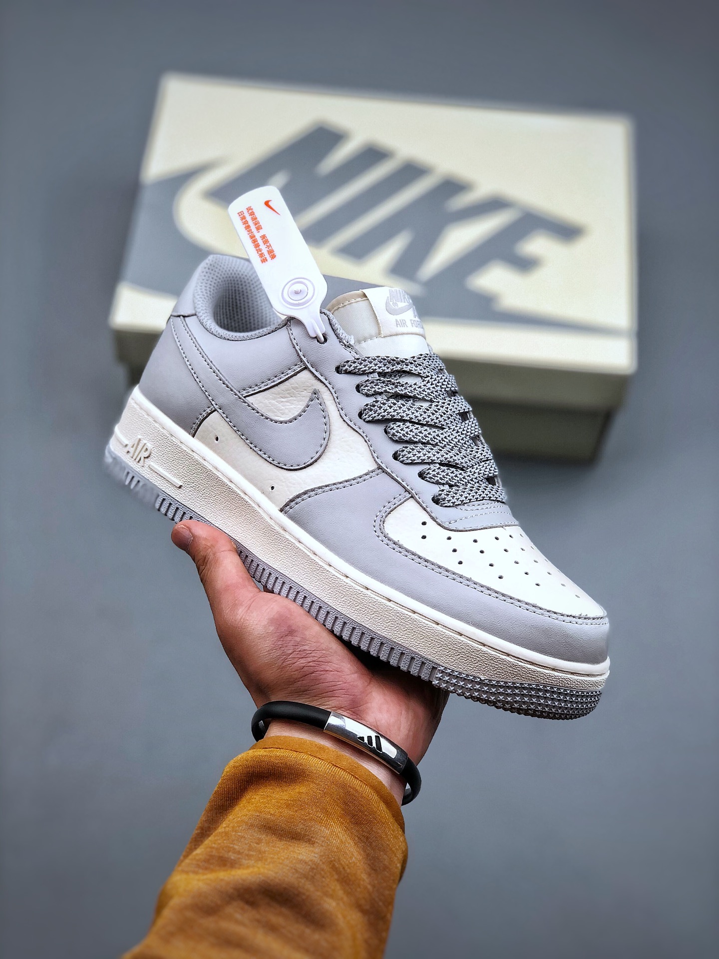 耐克nikeairforce107low白灰3m反光空军一号低帮运动休闲板鞋hu6