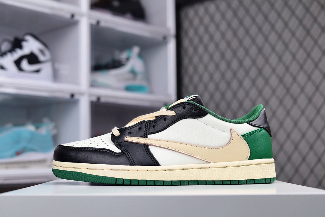 H0 Air Jordan 1 Military Blue “AJ1乔1 TS 藤原浩 闪电 鬼脸三方联名倒钩 原厂头层皮料 采用原厂皮拼接 原档案开发，原盒原标，采购原厂材料，细节做工全方位对比原鞋 完美细节鉴赏×996BF