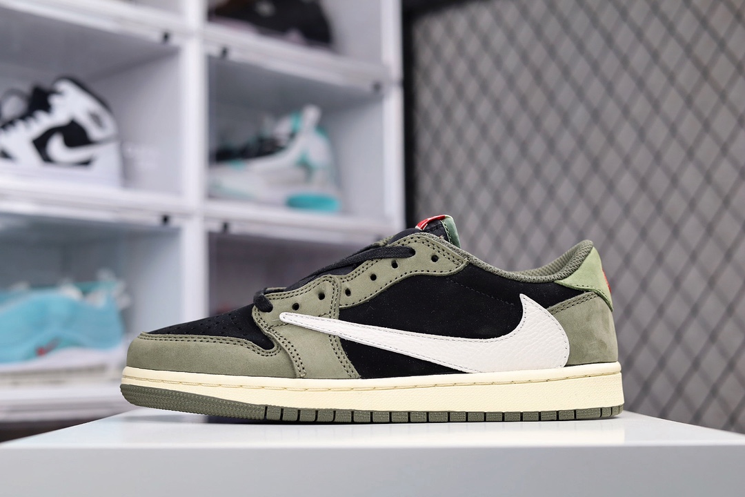 H0 Air Jordan 1 Military Blue “AJ1乔1 TS 藤原浩 闪电 鬼脸三方联名倒钩 原厂头层皮料 采用原厂皮拼接 原档案开发，原盒原标，采购原厂材料，细节做工全方位对比原鞋 完美细节鉴赏×996BF