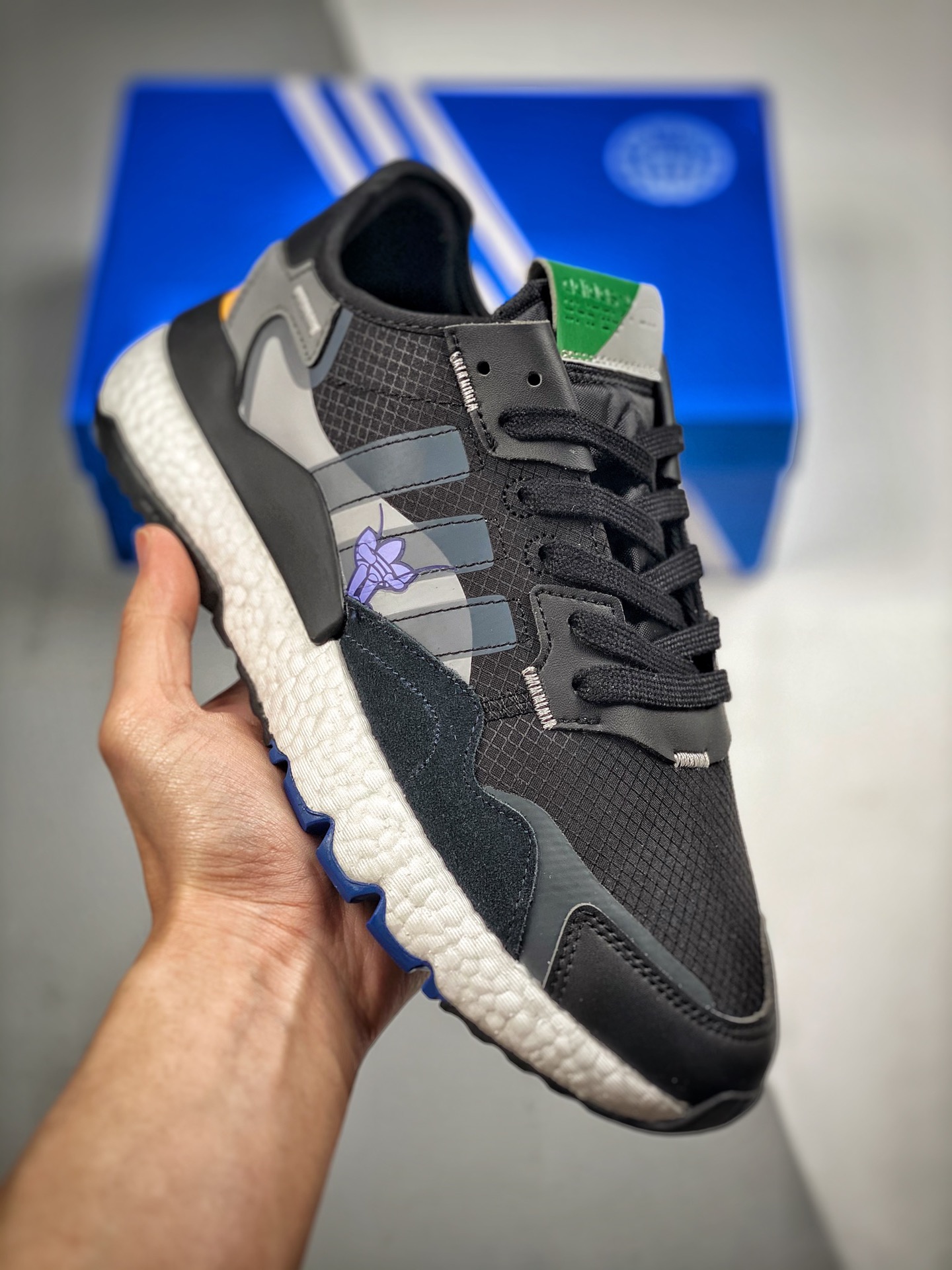 -2 Adidas/Adidas Nite Jogger Trébol Corredor nocturno Zapatillas de running retro Material original de fábrica Suela or…