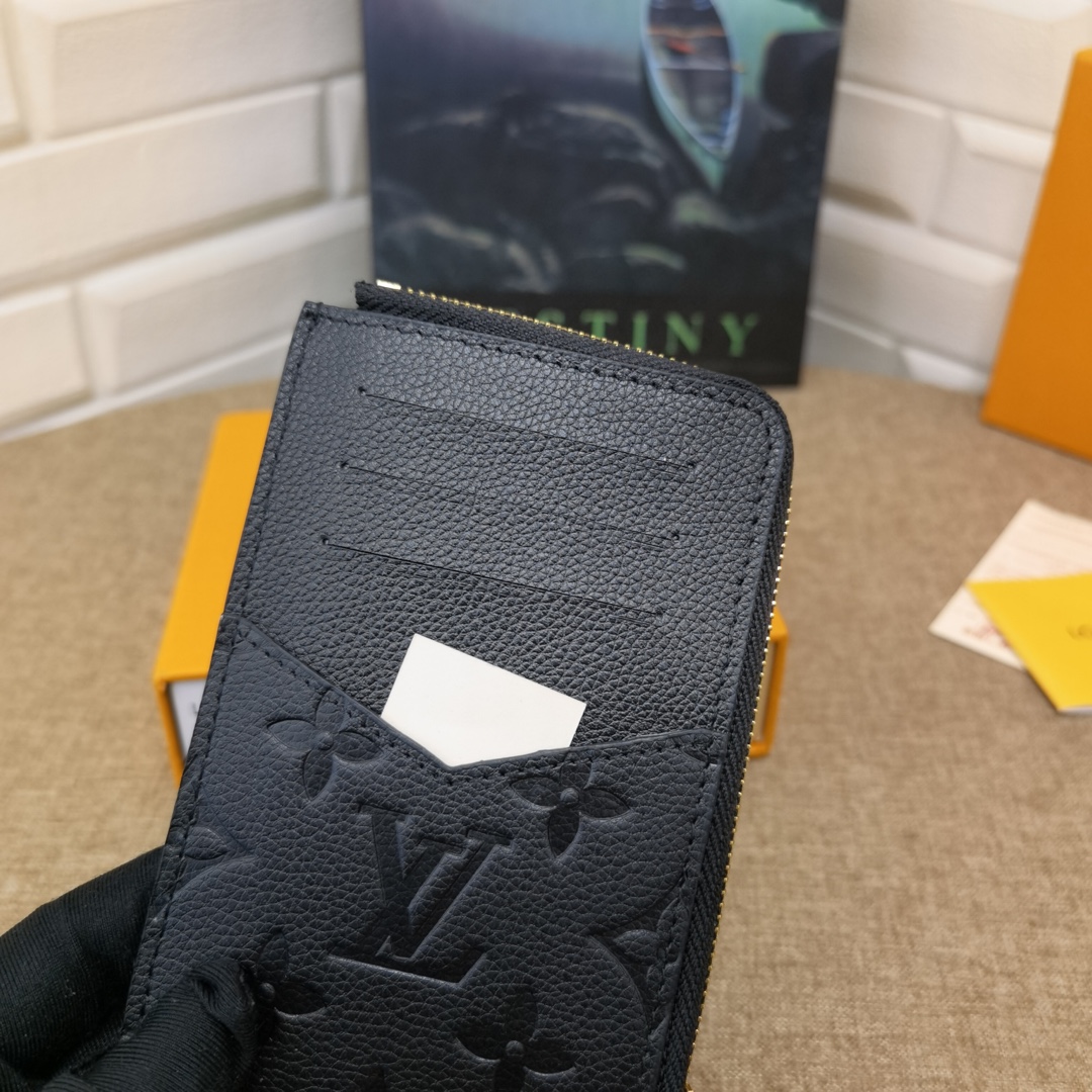 Leather card holder detail view