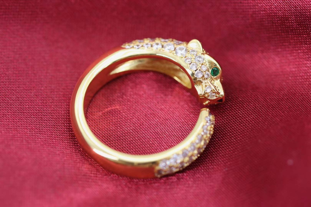 Cartier Cartier 高级珠宝系列 金色猎豹 全钻豹子戒指