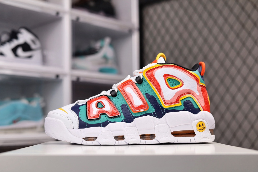 H5 耐克Nike Air More Uptempo OG耐克 皮蓬全掌气垫篮球鞋原楦原档案开发版型采用一致牛培革鞋面材质市面最为修正全掌真气垫模具可视全掌透明中底气垫