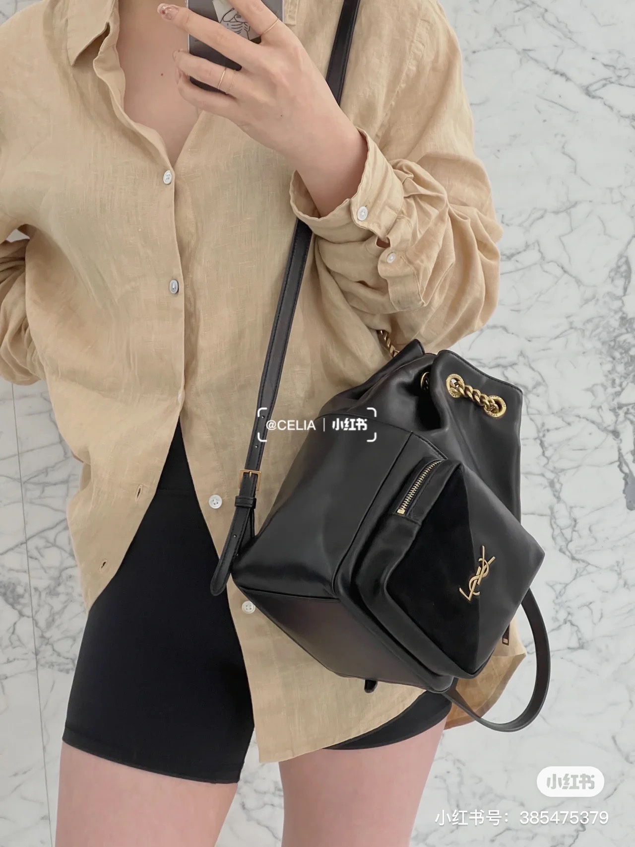 Saint laurent Ysl 𝑱𝒂𝒎𝒊𝒆 专柜最新款双肩背包 684783