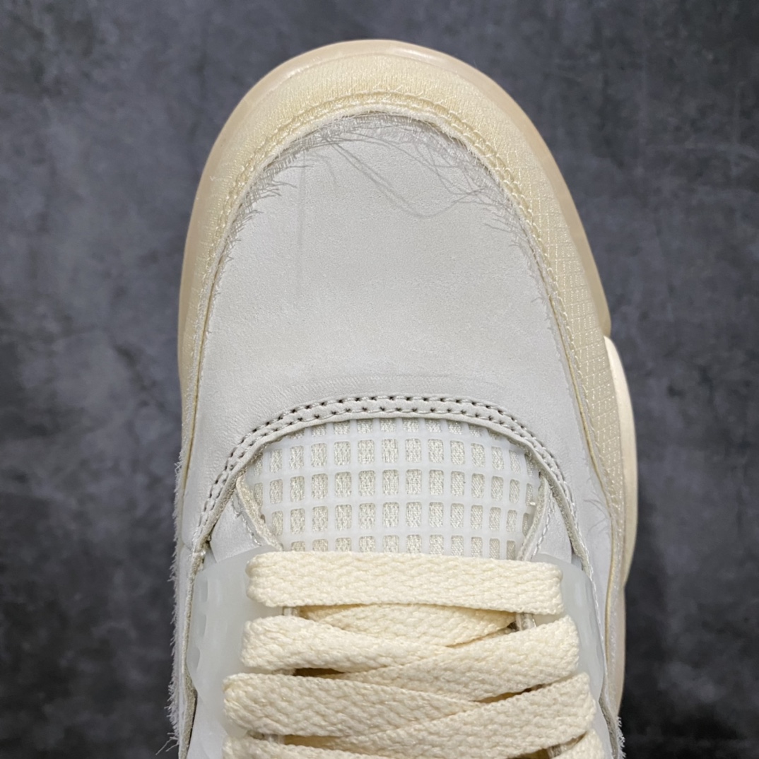 图片[5]-新DT纯原Off White x Air Jordan 4 AJ4白帆CV9388-100 全新版本 全新品质 总结市场各大纯原细节的不足 细节多次打磨修正 超正鞋型 超高清洁度 原厂皮料打造 所有细节可精确对比原鞋 顶级中的天花板 可随意对比市场各大版本 尺码：36-47.5-选品中心