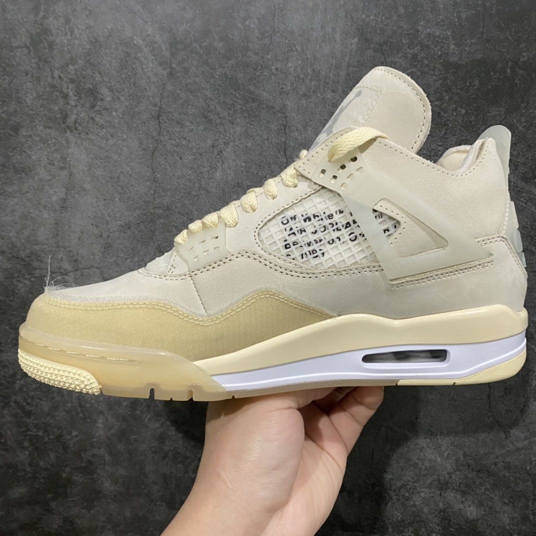 图片[2]-新DT纯原Off White x Air Jordan 4 AJ4白帆CV9388-100 全新版本 全新品质 总结市场各大纯原细节的不足 细节多次打磨修正 超正鞋型 超高清洁度 原厂皮料打造 所有细节可精确对比原鞋 顶级中的天花板 可随意对比市场各大版本 尺码：36-47.5-选品中心