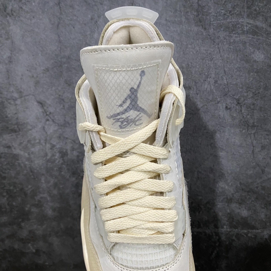 图片[9]-新DT纯原Off White x Air Jordan 4 AJ4白帆CV9388-100 全新版本 全新品质 总结市场各大纯原细节的不足 细节多次打磨修正 超正鞋型 超高清洁度 原厂皮料打造 所有细节可精确对比原鞋 顶级中的天花板 可随意对比市场各大版本 尺码：36-47.5-选品中心