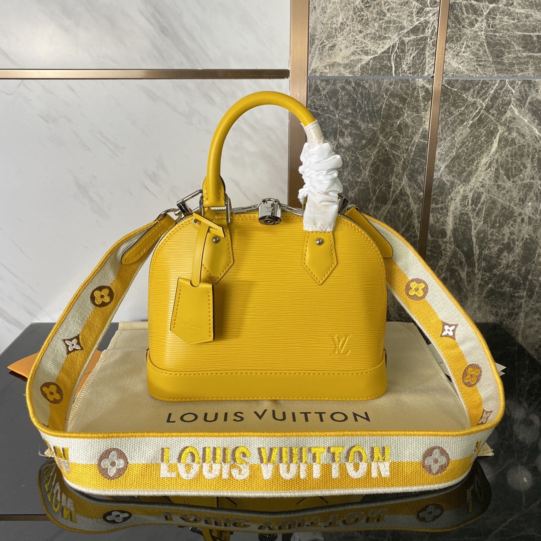 Louis Vuitton LV Alma BB Best
 Bags Handbags Best Designer Replica
 Black Blue Caramel Red Embroidery Epi M40302