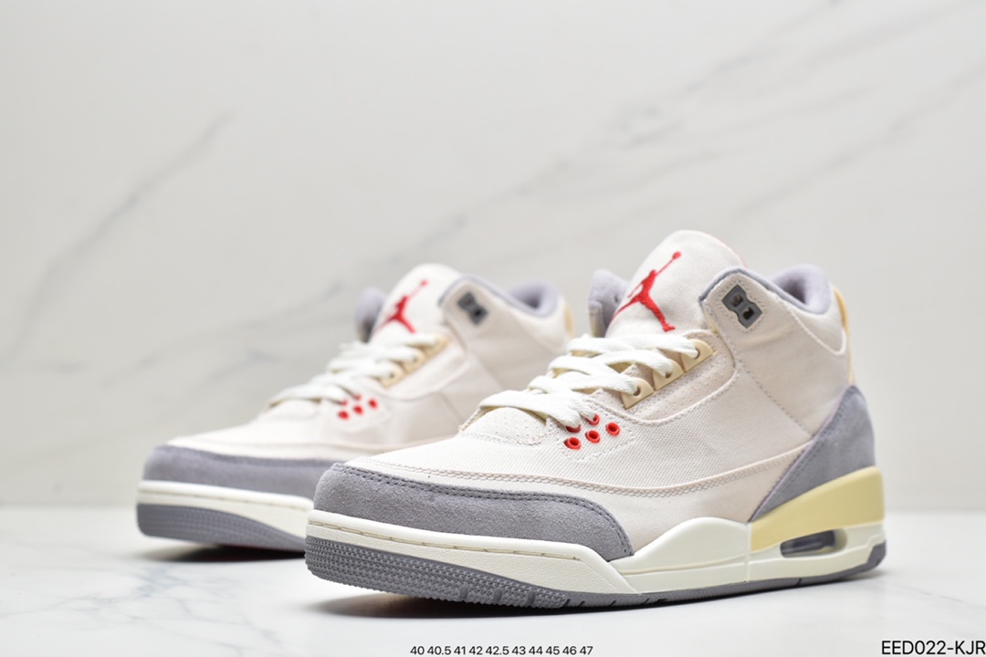 370 Air Jordan 3 “ Muslin” 米黄棉布采用全新帆布鞋面打造DH7139-100