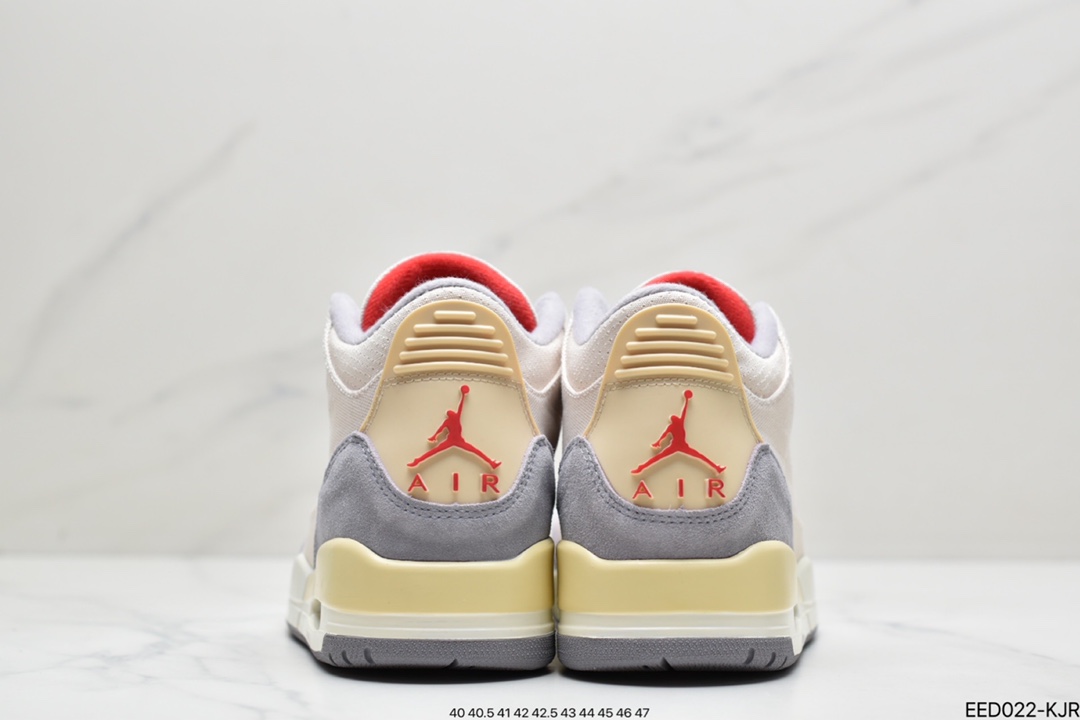 370 Air Jordan 3 “ Muslin” 米黄棉布采用全新帆布鞋面打造DH7139-100