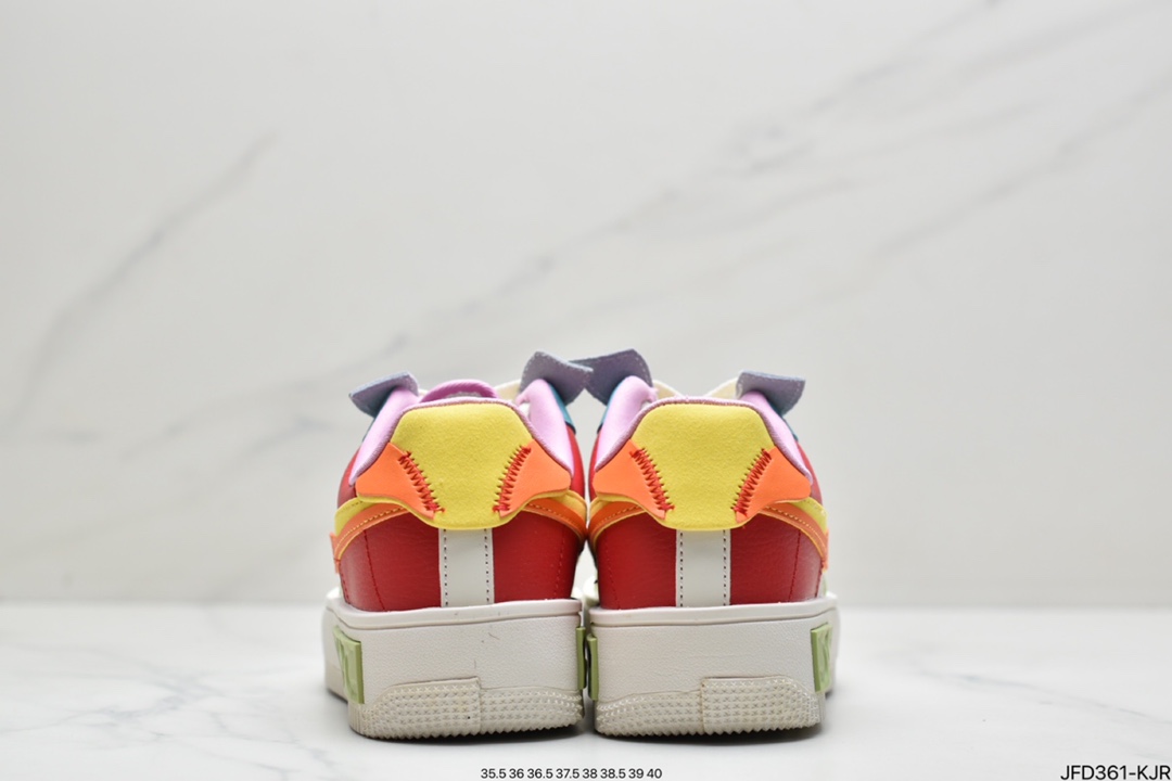 170 耐克Nike Air Force 1 厚底新配色 马卡龙空军一号时尚休闲低帮板鞋 DO6719-100