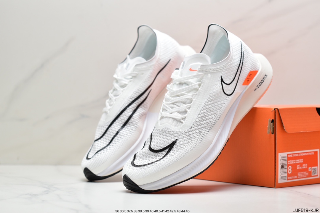135 耐克Nike Zoomx Streakfly Proto 低帮跑步鞋 白黑橙 DH9275