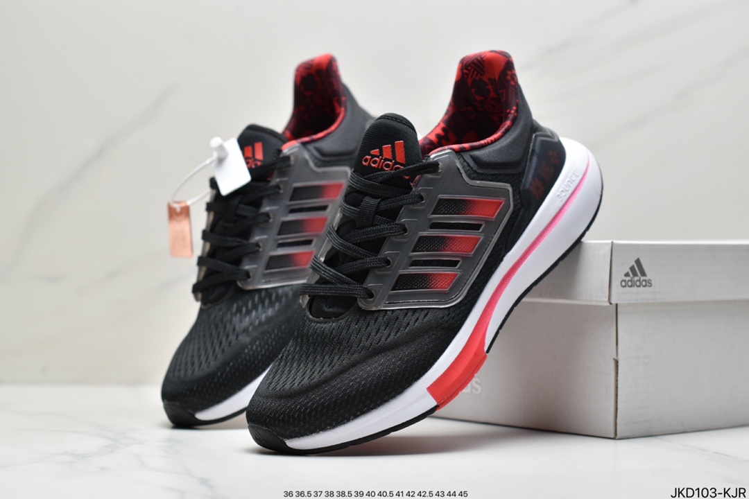 Adidas Adidas EQ21 RUN retro running shoes body material is full mesh fabric