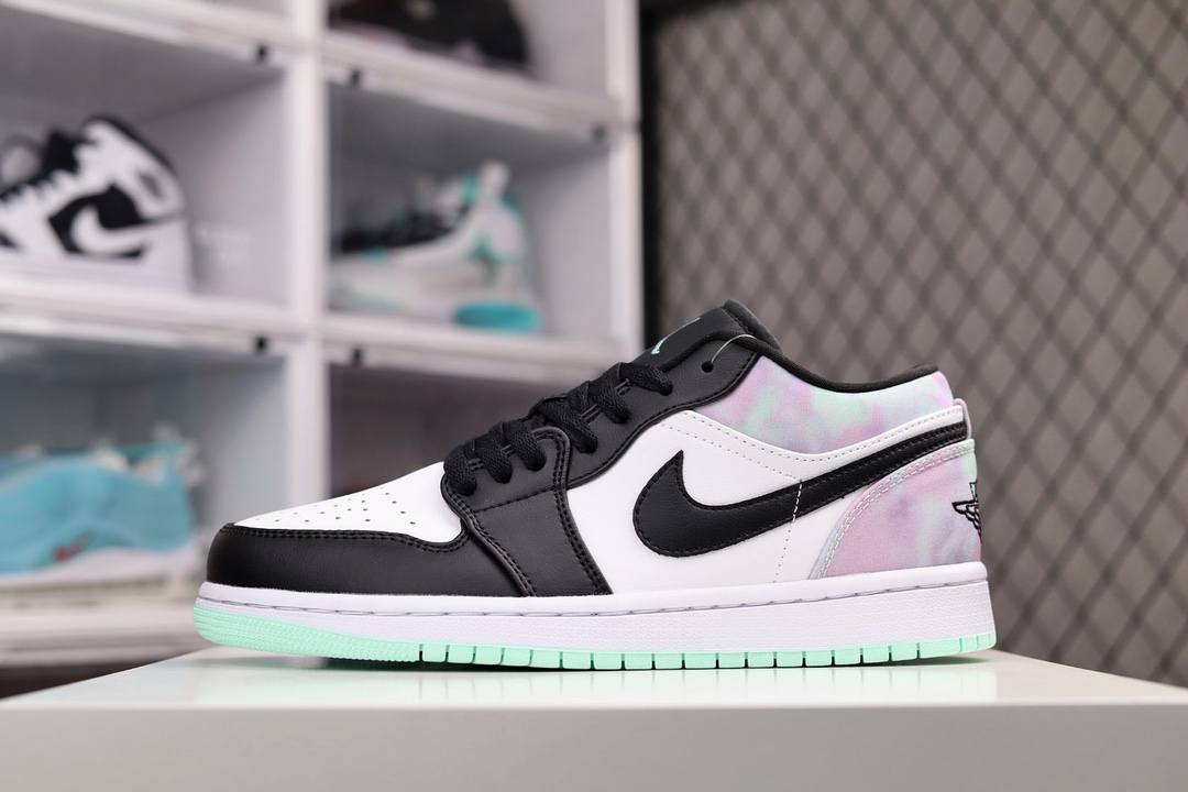 H0 公司级 乔丹 低帮 绿色渐变 Air Jordan 1 AJ1低帮原鞋购回重新打版开模 拒绝公底 购置公司同步原材料 都有细节还原95%全网最高版本 原汁原味 忠于原版×996GS