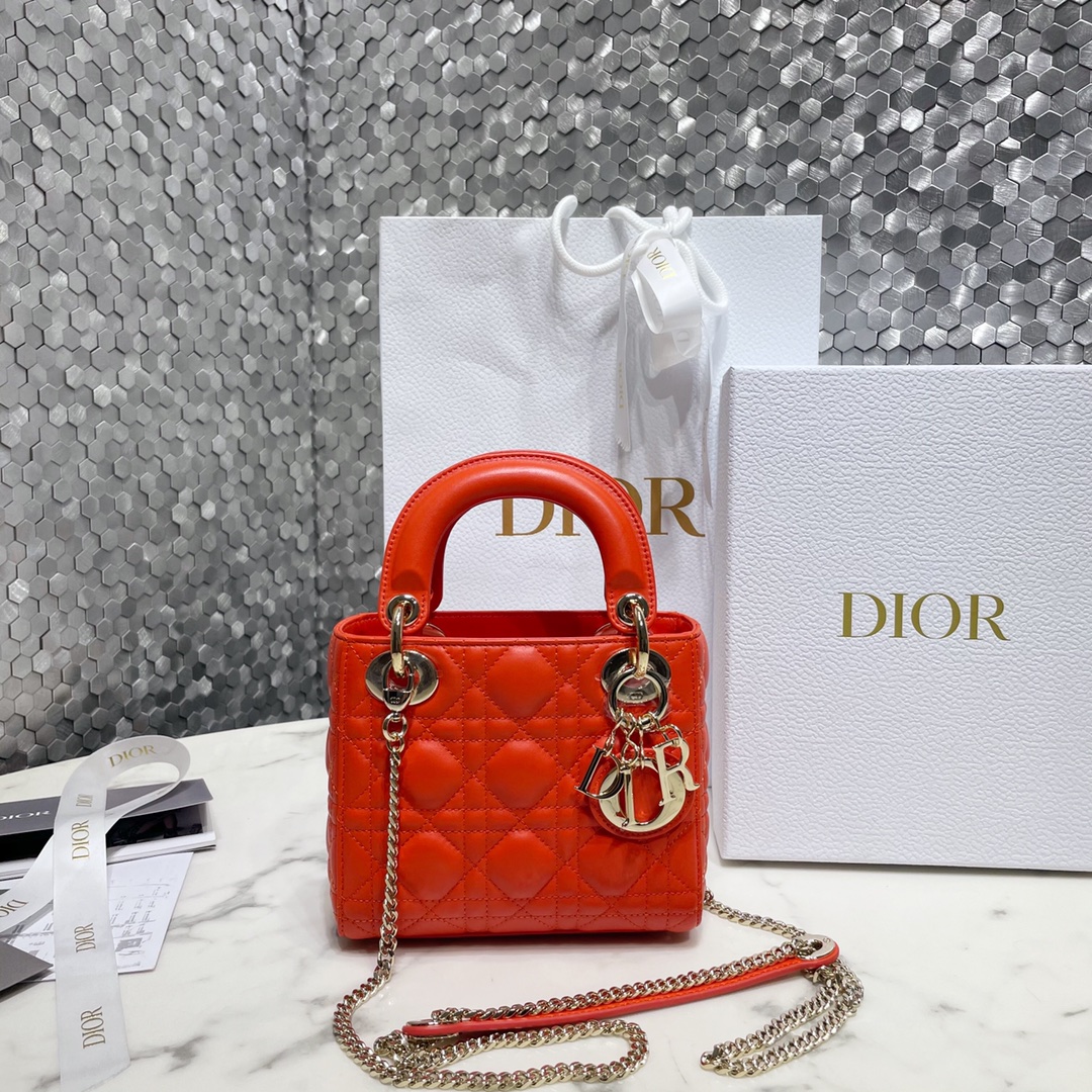 Dior AAA+
 Bags Handbags Gold Sewing Sheepskin Lady Chains
