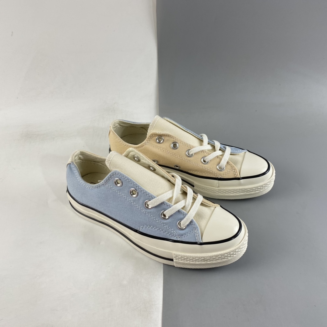 Converse Chuck 70s Converse milk tea blue color-block ice cream summer low-top casual board shoes 171661C