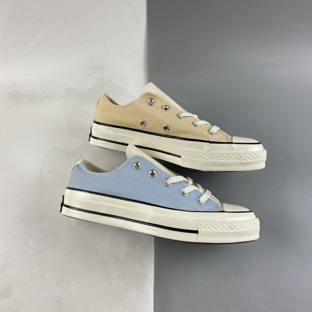 Converse Chuck 70s Converse milk tea blue color-block ice cream summer low-top casual board shoes 171661C