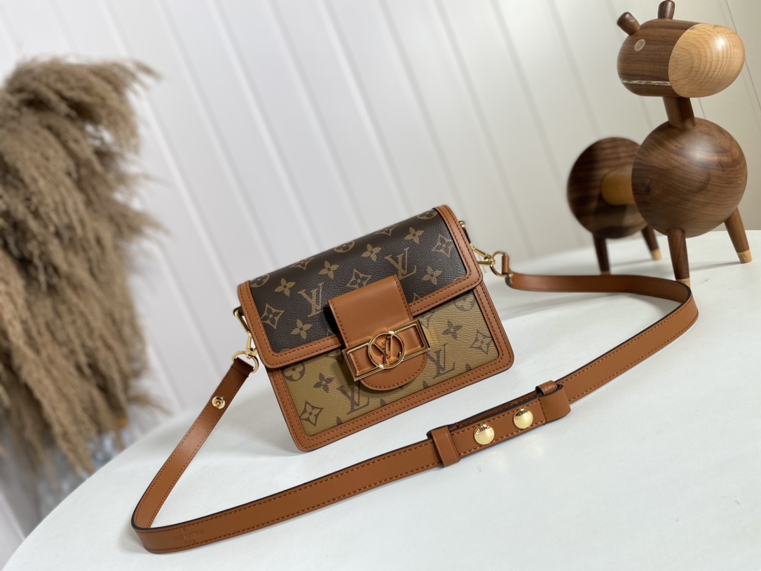 Louis Vuitton LV Dauphine Bags Handbags Monogram Reverse Canvas Cowhide Spring/Summer Collection Mini M45959