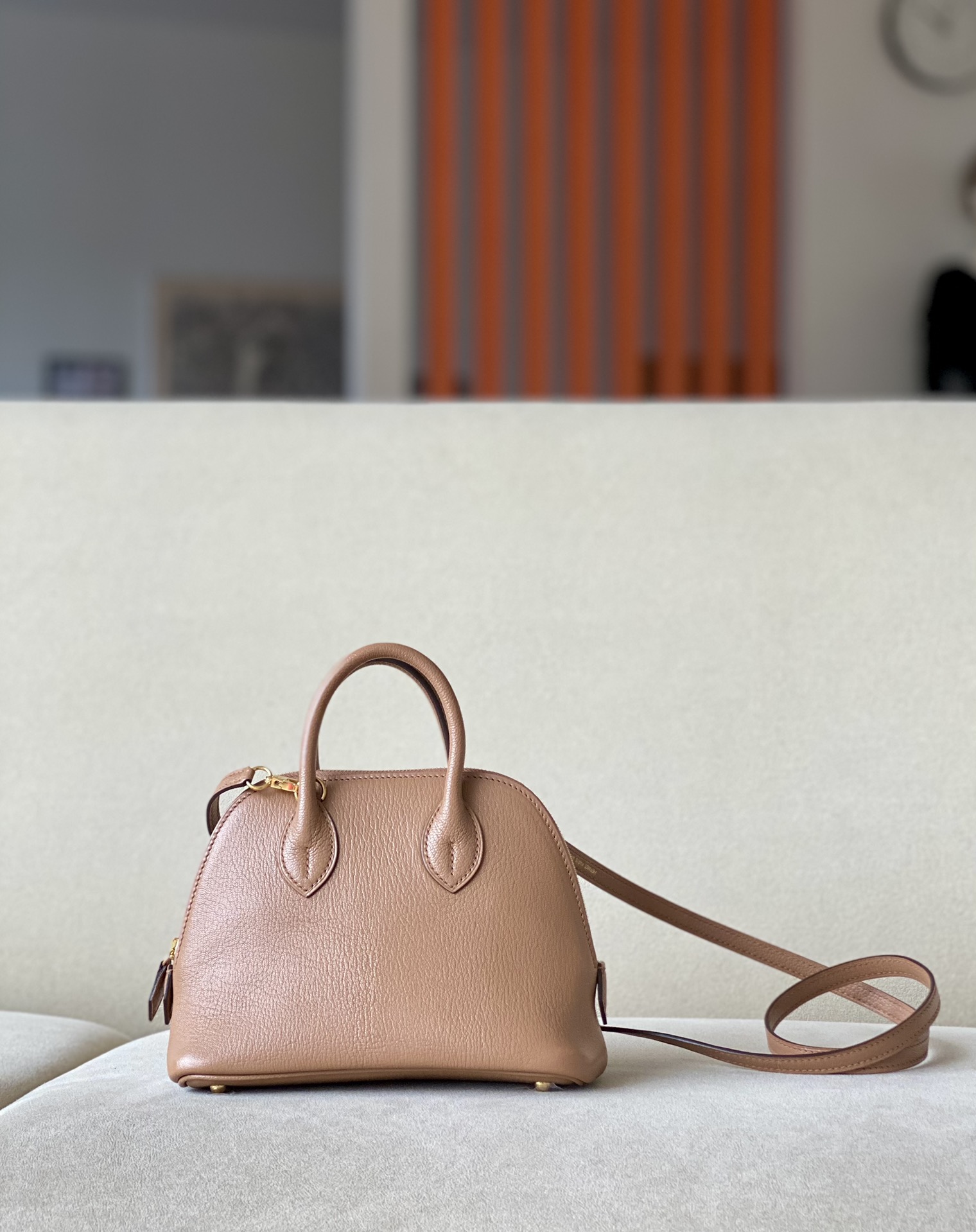 Hermes Picinic Bolide Bags Handbags Goat Skin Sheepskin Mini B0180240
