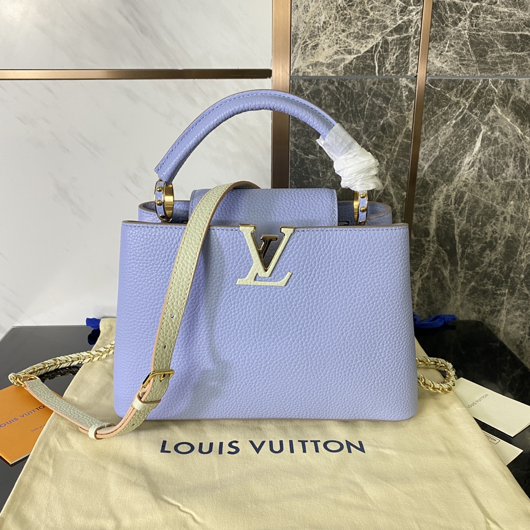 Louis Vuitton LV Capucines Bags Handbags Splicing Cowhide Snake Skin M59516