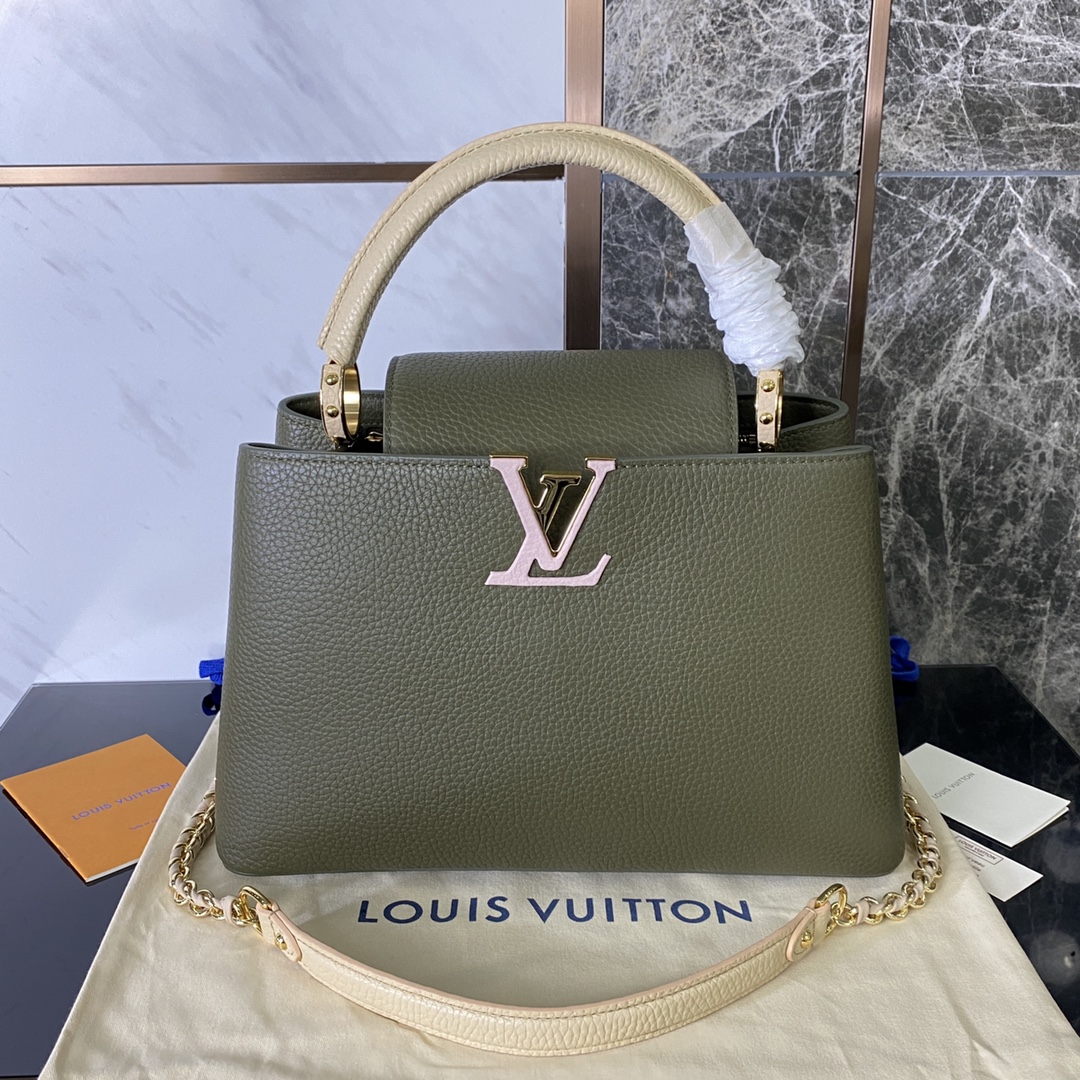 Louis Vuitton LV Capucines Bags Handbags Splicing Cowhide Snake Skin M59516