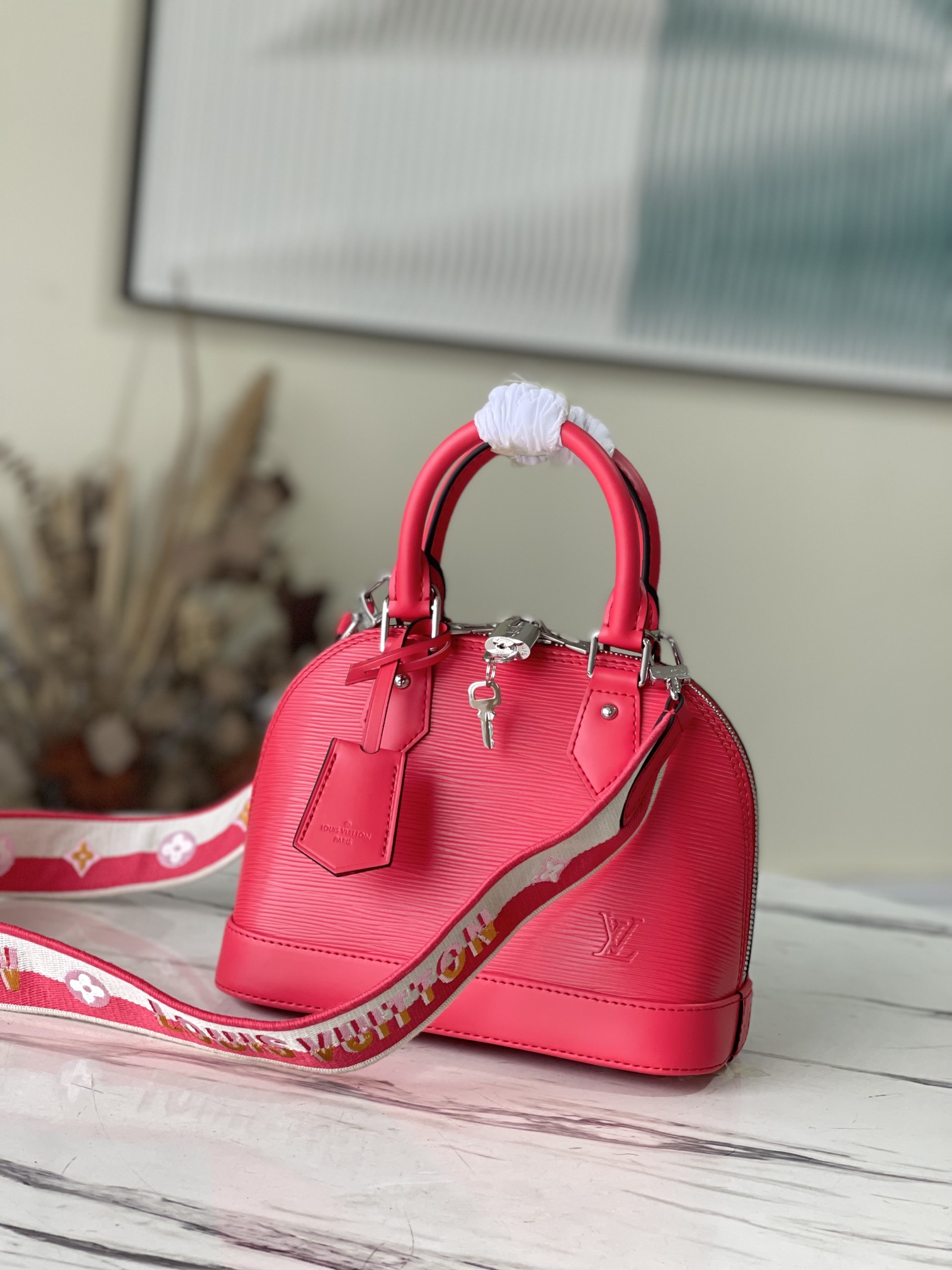 Louis Vuitton LV Alma BB Bags Handbags Exclusive Cheap
 Red Embroidery Epi M59346