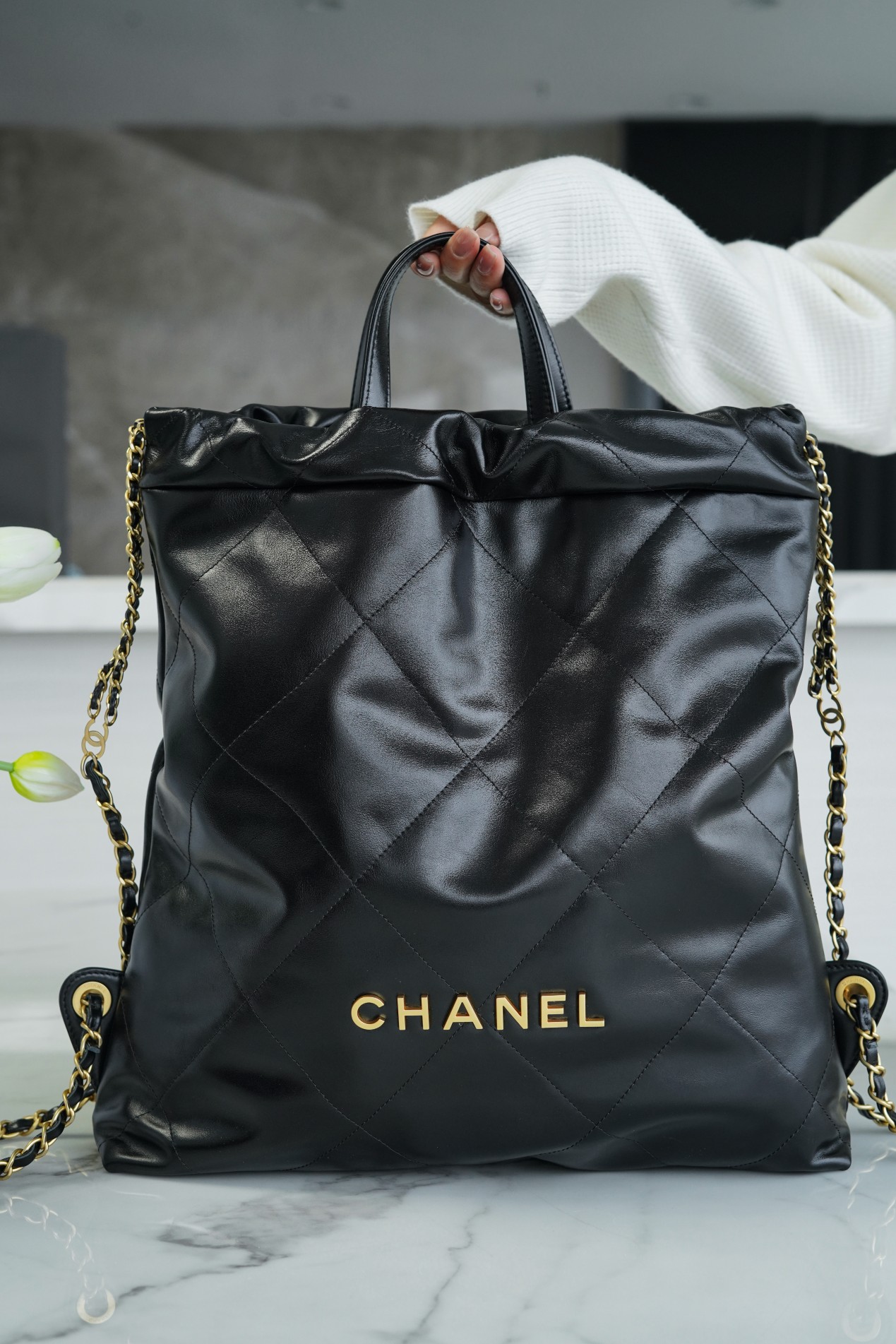 Chanel Bags Backpack Black Cowhide Spring/Summer Collection