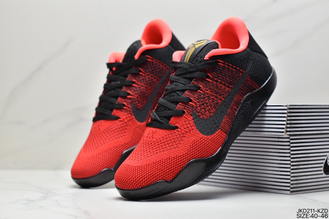 Nike Kobe 11 Elite Low Kobe 11 low-top woven upper men's actual basketball shoes 822675-105