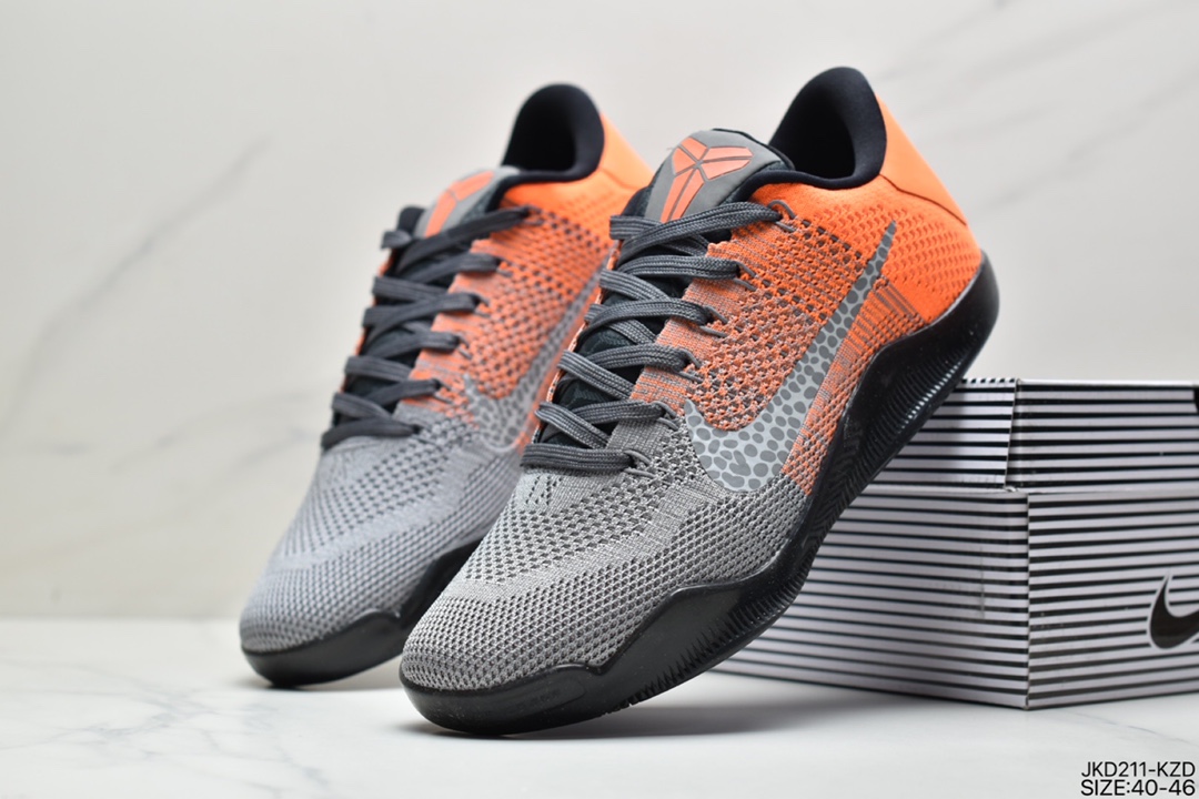 Nike Kobe 11 Elite Low Kobe 11 low-top woven upper men's actual basketball shoes 822675-105