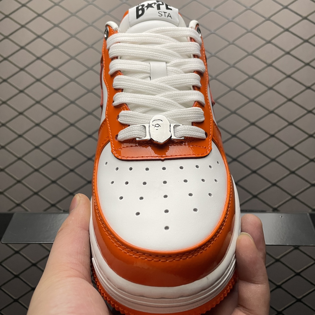 福利特价🔥市售最高品质 纯原 Bape Sta To Low 明星同款 猿人头经典漆皮低帮运动休闲板鞋 