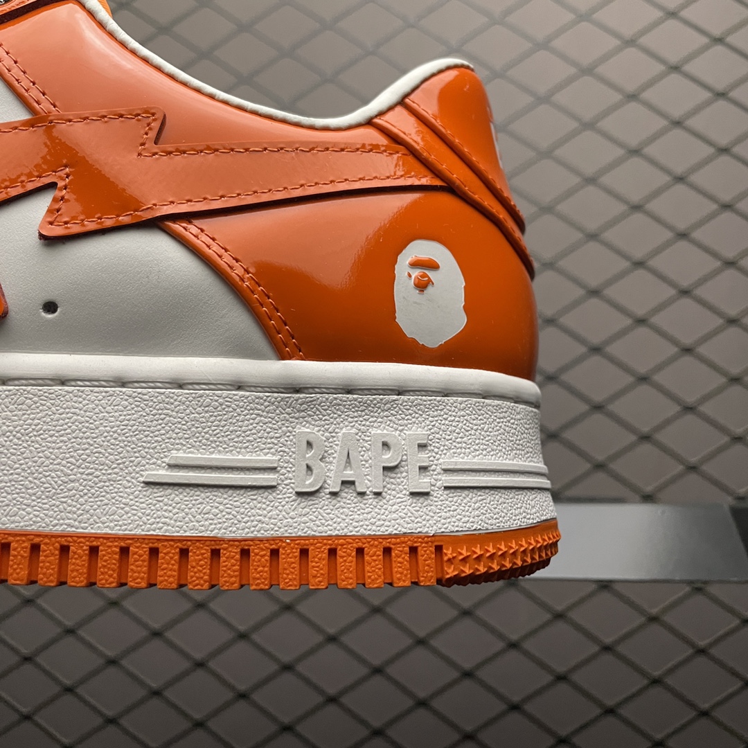 福利特价🔥市售最高品质 纯原 Bape Sta To Low 明星同款 猿人头经典漆皮低帮运动休闲板鞋 