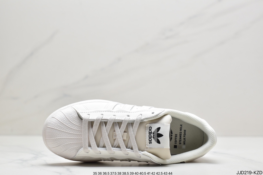 adidas Clover Originals Superstar ”White/Black/Gold” Shell Head Classic Versatile Casual Sports Sneakers GW4441