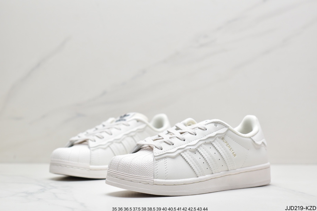 adidas Clover Originals Superstar ”White/Black/Gold” Shell Head Classic Versatile Casual Sports Sneakers GW4441