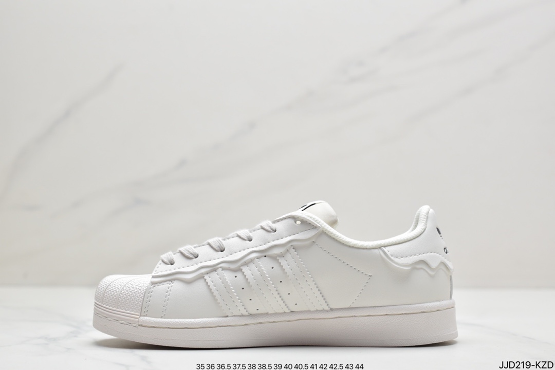 adidas Clover Originals Superstar ”White/Black/Gold” Shell Head Classic Versatile Casual Sports Sneakers GW4441