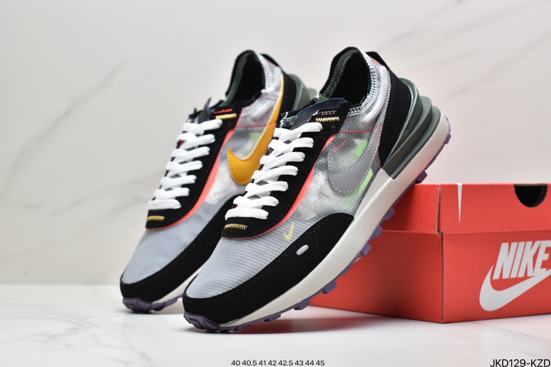 160 耐克Nike Waffle One”Milk Hyper Crimson”华夫一代系列华夫复古休闲运动慢跑鞋 DM8110