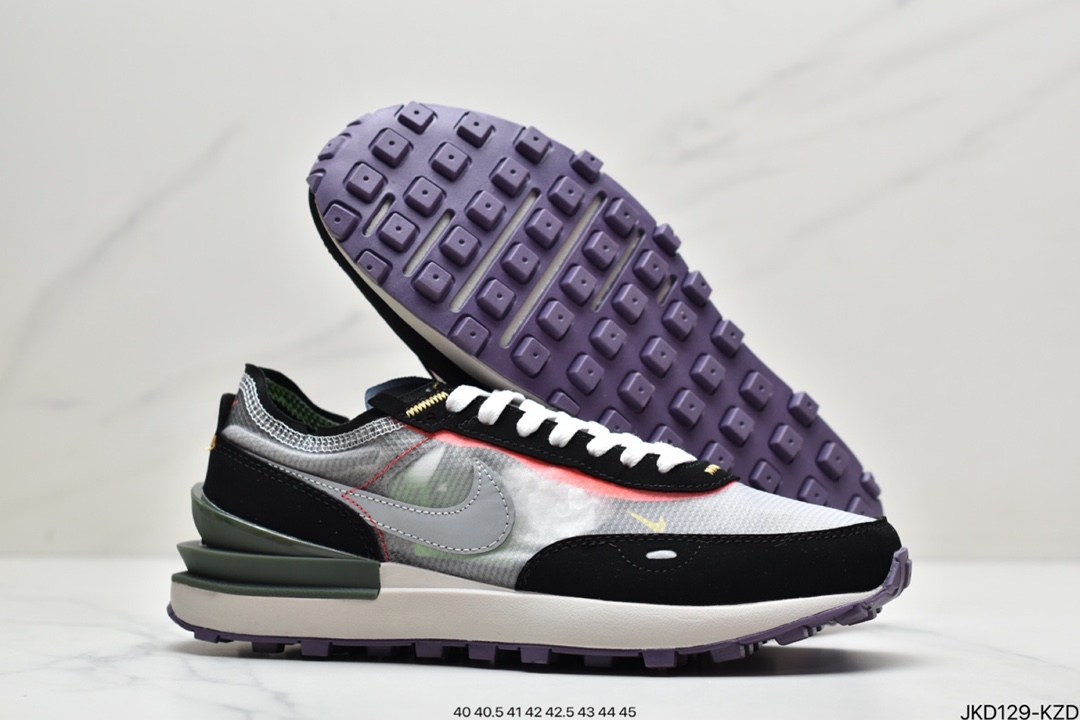 160 耐克Nike Waffle One”Milk Hyper Crimson”华夫一代系列华夫复古休闲运动慢跑鞋 DM8110