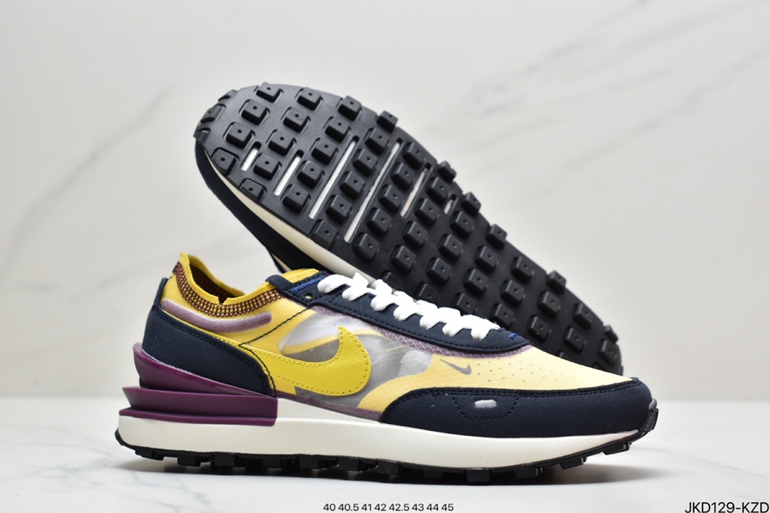 160 耐克Nike Waffle One”Milk Hyper Crimson”华夫一代系列华夫复古休闲运动慢跑鞋 DM8110