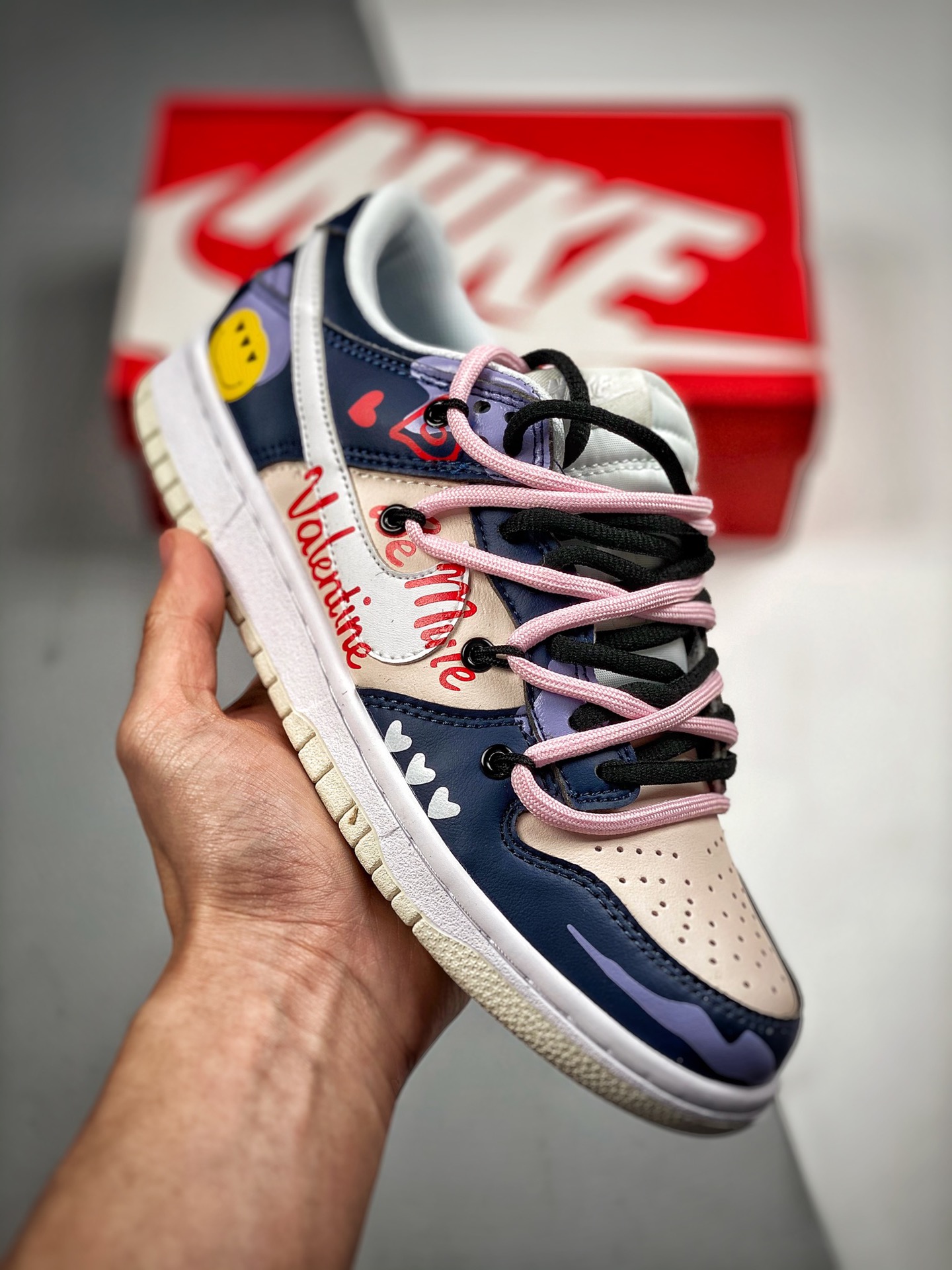-2 Nk Dunk SB Low Cara Sonriente Deconstruido Material original de capa superior, molde exclusivo, procesamie…