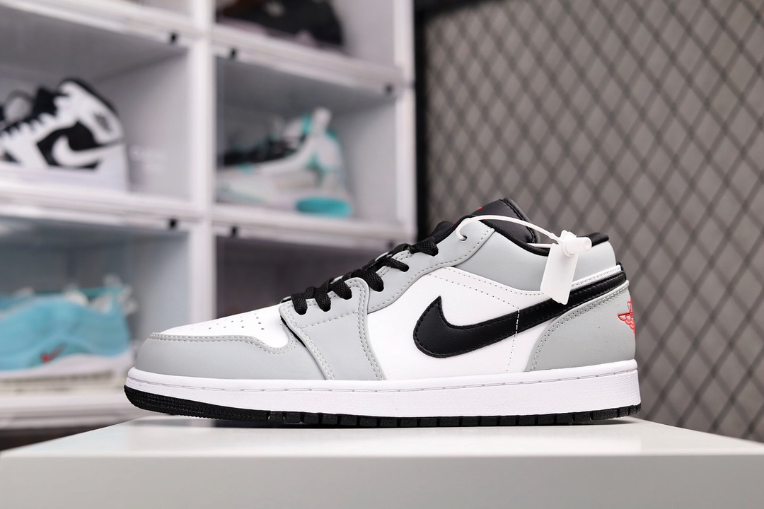 F5 Air Jordan 1 Low 烟灰 aj1低帮全头层系列 影子原鞋开模 正确材料 原楦原纸打造 正确色卡 细节完美原厂渠道定制，工艺细腻所有细节正品对比全鞋皮料来自原厂 正确中底 正确背胶