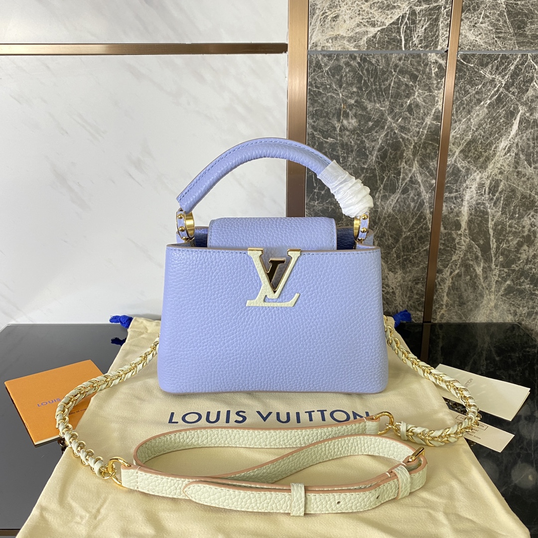 Louis Vuitton LV Capucines Bags Handbags Splicing Cowhide Snake Skin M59516