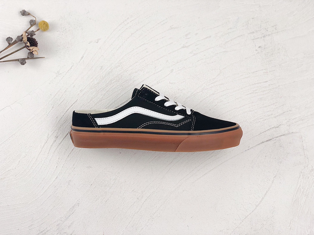 G0 VANS 小麦牛筋底 OLD SKOOL MULE半拖男女鞋休闲帆布鞋/牛筋底休闲半拖随意百搭 舒适透气