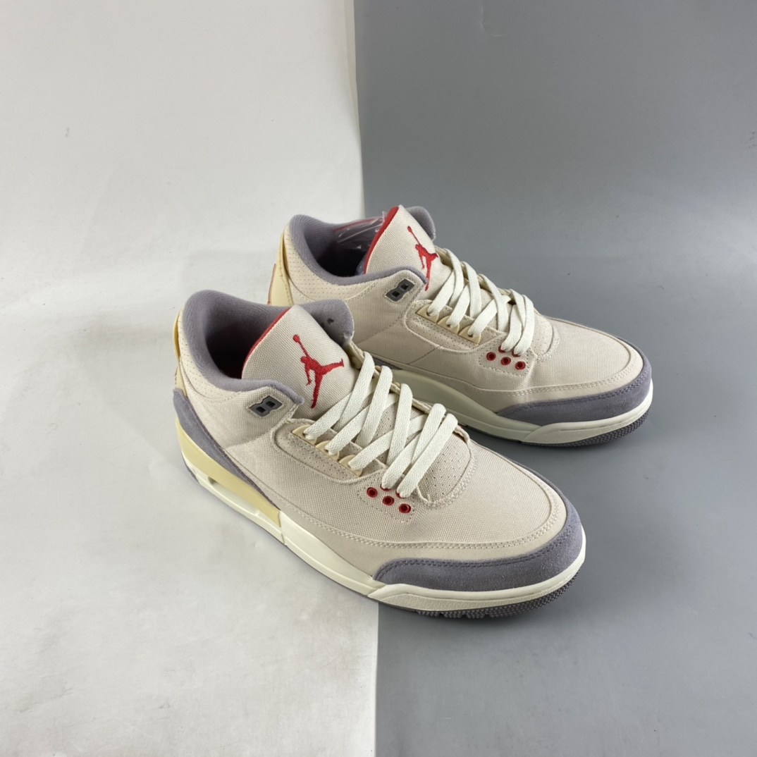 P350 Air Jordan 3 ”Muslin” AJ3 乔3水泥灰色帆布 篮球鞋 DH7139-100